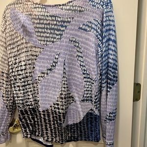 Nic & Zoe Beautiful sweater Navy, lavender, grey